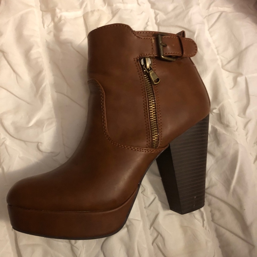 Chunky High Heel Booties